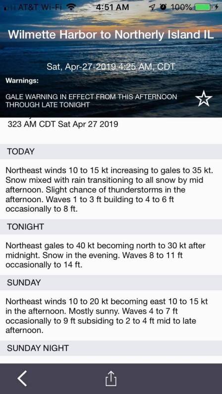April 27 marine forecast